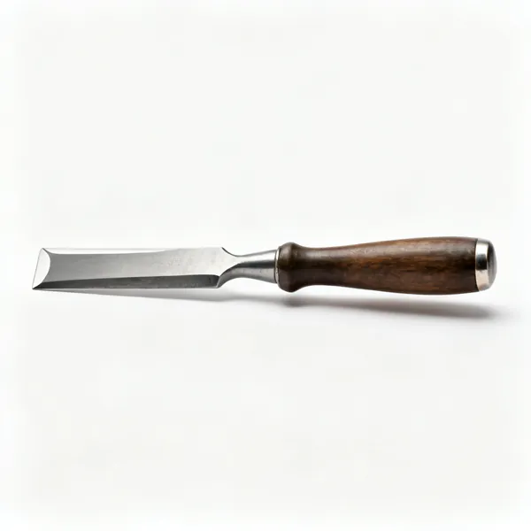 A wide bolster chisel with a hand guard
