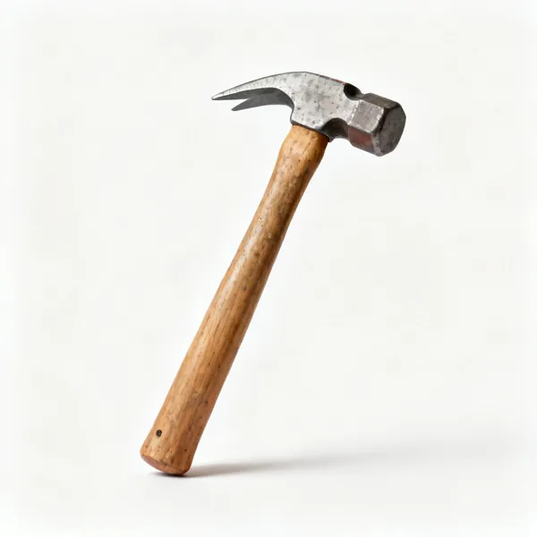 A brick hammer with a chisel peen