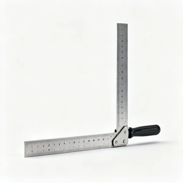 A large steel builder's square