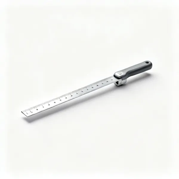 An aluminium feather edge rule