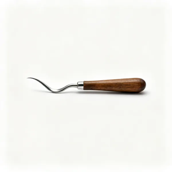 A frenchman pointing knife with a bent tip