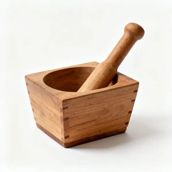 A wooden mortar gauge box