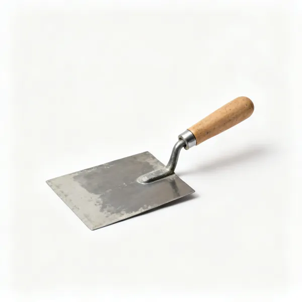 A plasterer's hawk board with a handle