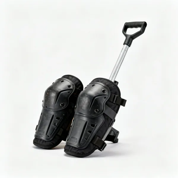 A pair of work knee pads