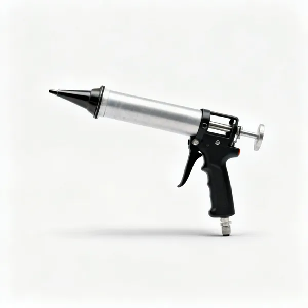 A mortar pointing gun with a nozzle
