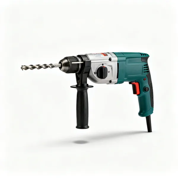 An SDS hammer drill with a masonry bit