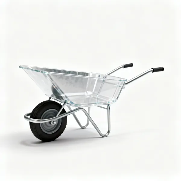 A builder's wheelbarrow