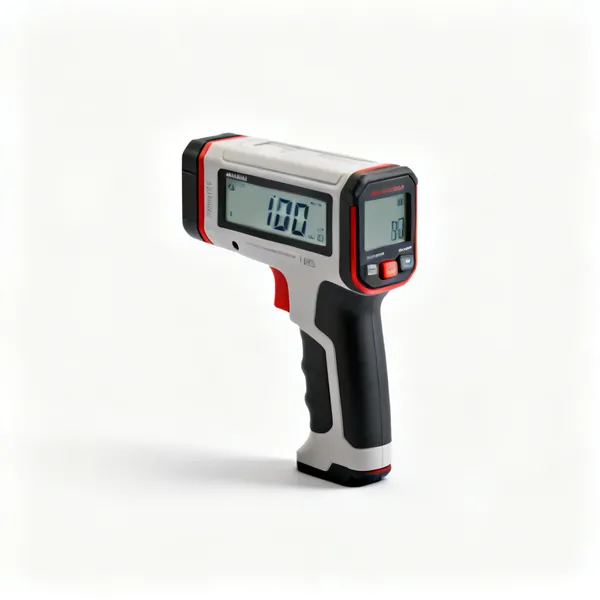 Laser distance meter: A handheld laser distance measuring meter with an LCD display
