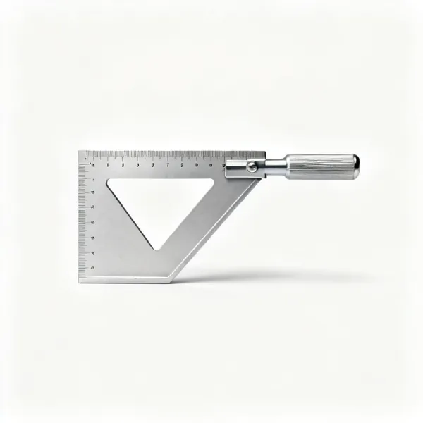 Centre square: A centre finding square head with a V shape and a steel rule fitted