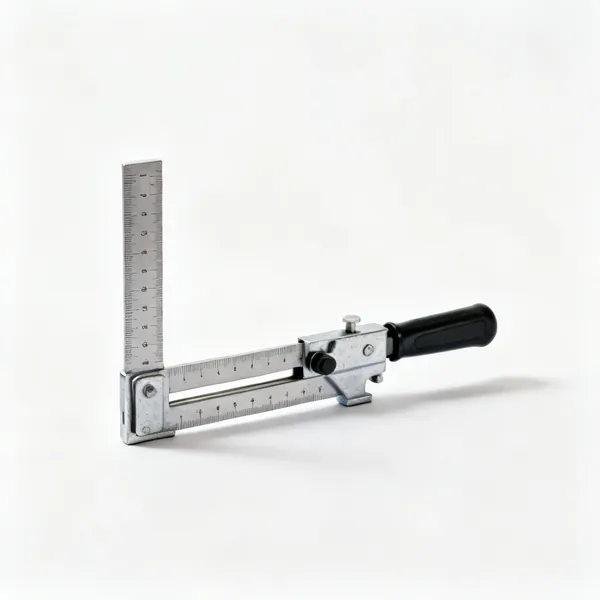 A combination square with a steel rule and a cast metal sliding stock