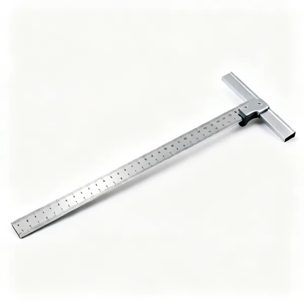 A long aluminium drywall T square with a perpendicular head