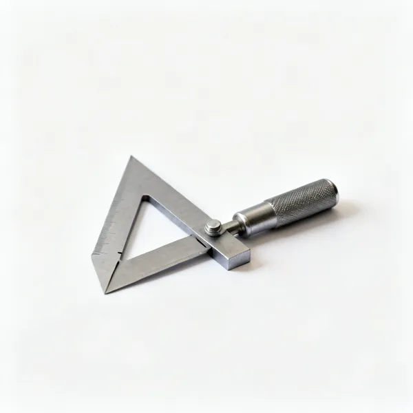 A small precision engineer's square with a thick steel stock and a ground blade