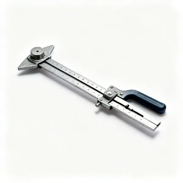 A combination square with a sliding steel rule and cast head