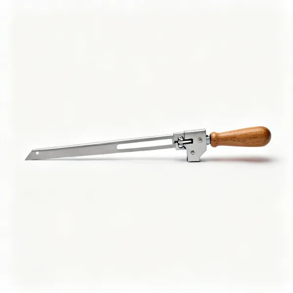 A sliding bevel gauge with a locking blade and wooden handle