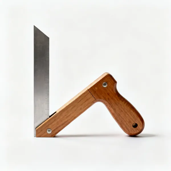 A try square with a wooden stock and a steel blade