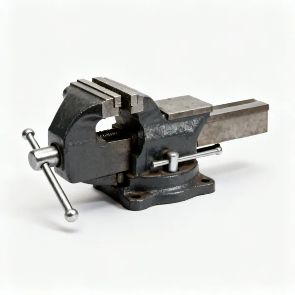 A heavy engineer's bench vice