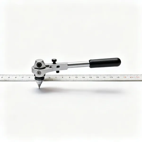 A centre finder head on a rule
