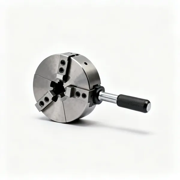 A three jaw lathe chuck