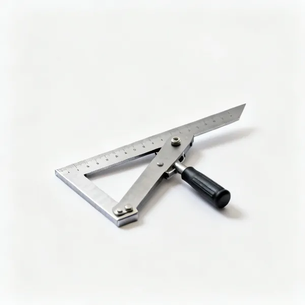Engineer's square: An engineer's try square with a steel blade