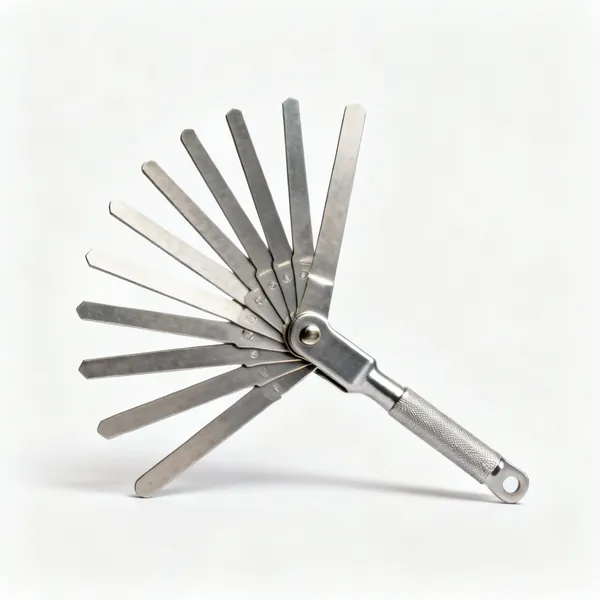 Feeler gauges: A fan of steel feeler gauge blades