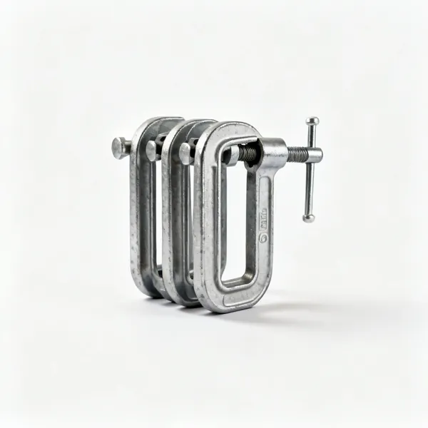 A set of steel G clamps