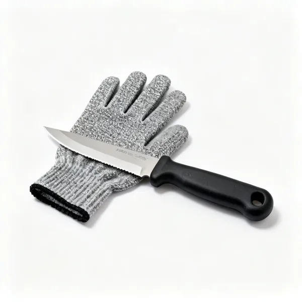 A pair of cut resistant gloves