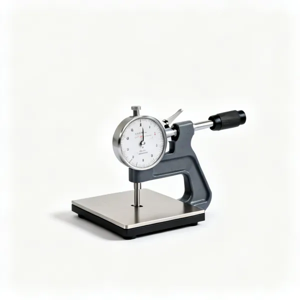 A vernier height gauge on a surface plate