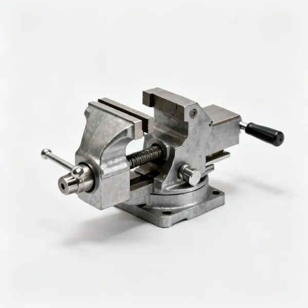 A steel machine vice for a drill press