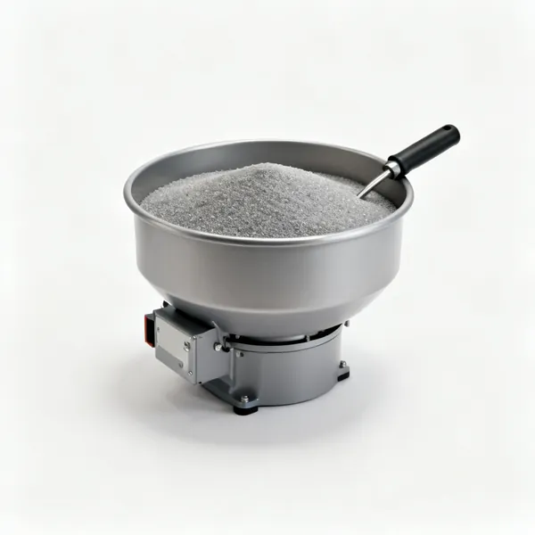 Vibratory tumbler: A vibratory parts tumbler with media