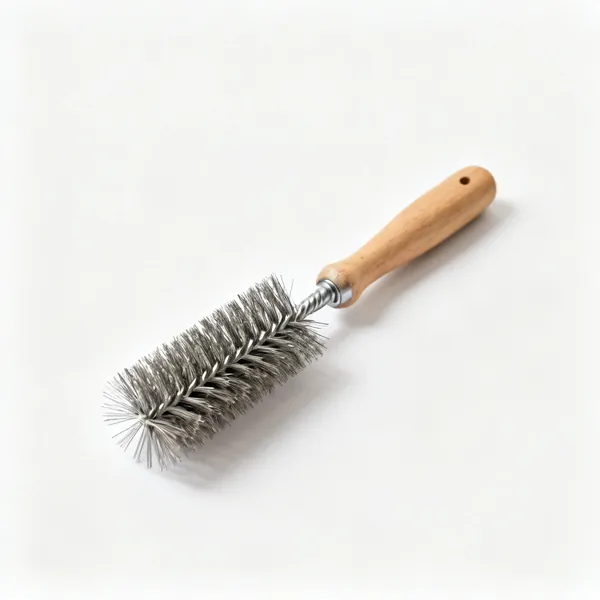 Wire brushes: A wire brush with a wooden handle