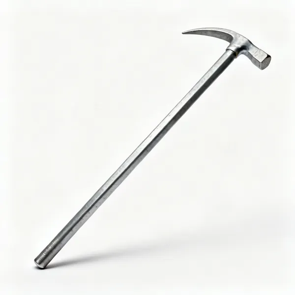 A long steel crowbar