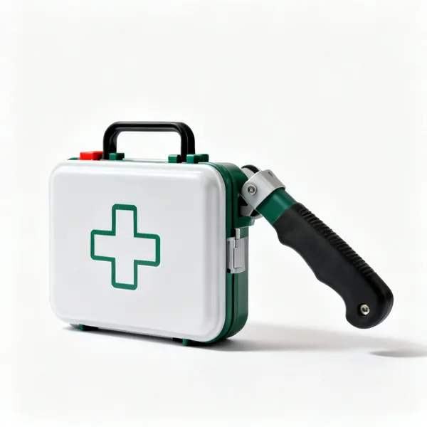 An outdoor first aid kit with dressings