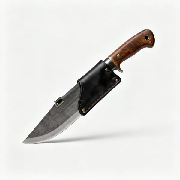 A machete with a sheath