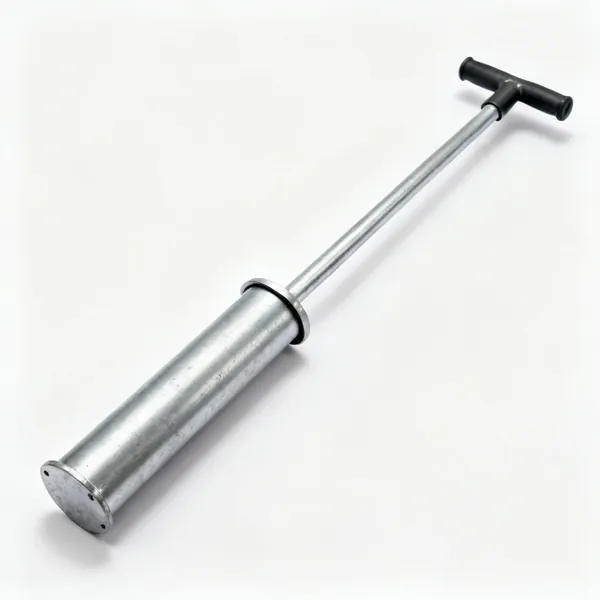 A steel post rammer tube with handles