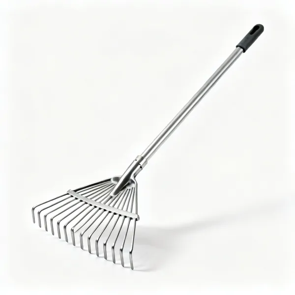 A steel landscape rake