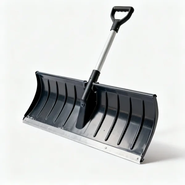 A wide snow pusher blade