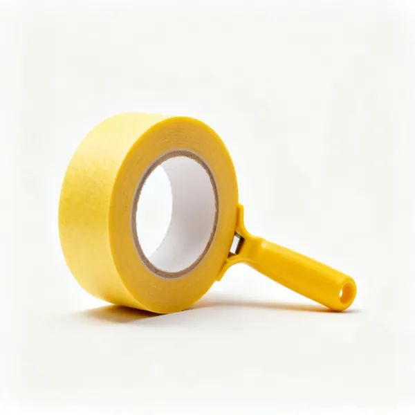Delicate surface tape: A roll of yellow delicate surface masking tape