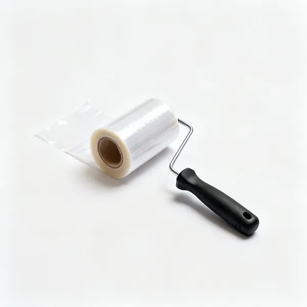 A roll of pre taped masking film partly unfolded