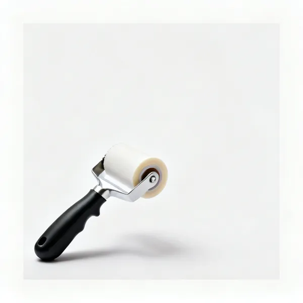 A handheld masking tape applicator dispenser with a roll fitted
