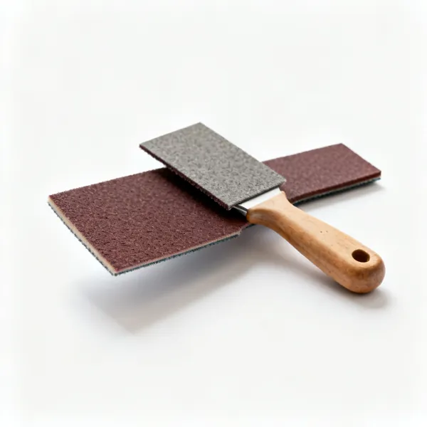 Two abrasive sanding sponges of different grits