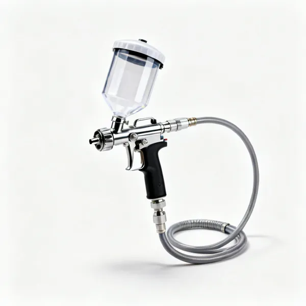 Air fed mask: An air fed spray painting hood with a clear visor and an air supply hose