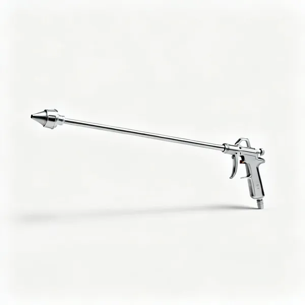 Spray extension: A metal spray gun extension pole with a tip housing at the end