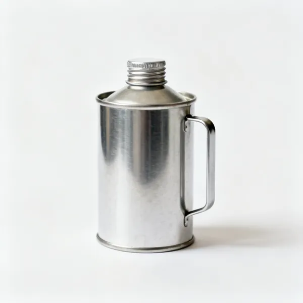 Flushing solvent: A metal can of cleaning solvent with a screw cap