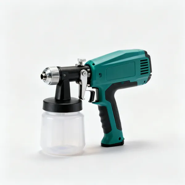 Handheld sprayer: A handheld electric paint sprayer with an integrated paint cup and trigger