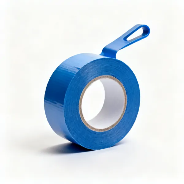 A roll of blue masking tape