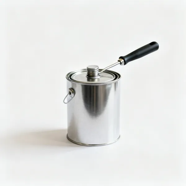 A metal can of paint thinners with a screw cap