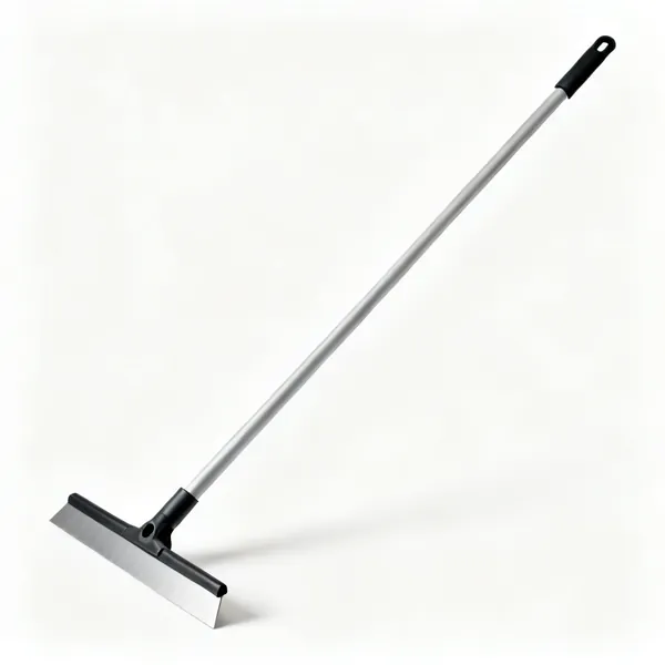 Long handled scraper: A long handled floor scraper with a wide flat blade