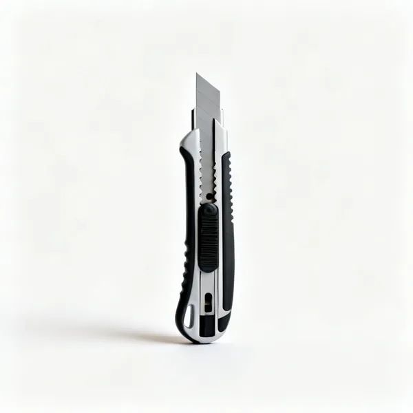 A retractable snap off blade trimming knife
