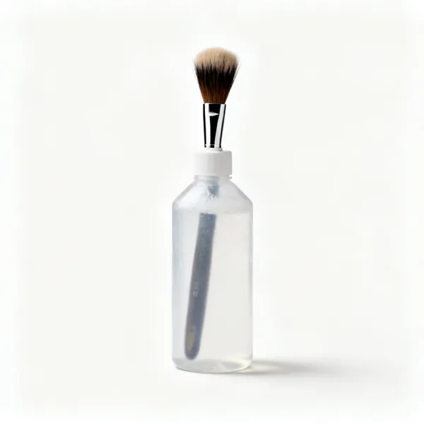 Brush cleaner: A bottle of brush cleaning solution