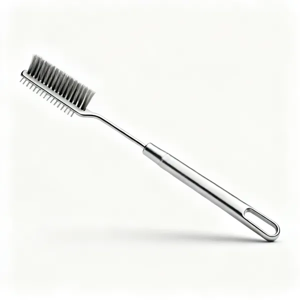 A metal brush comb cleaning tool
